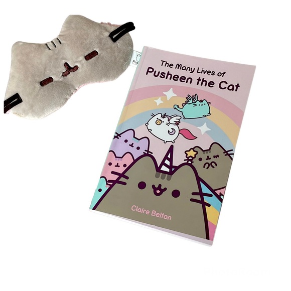 Pusheen Cat Eye Mask & Illustrated Pusheen the Cat Book Bundle Kawaii Gift Set - Picture 15 of 16